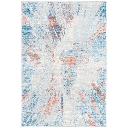 Safavieh 3 x 5 ft. Tulum Power Loomed Rectangle Area Rug Blue & Pink TUL228M-3